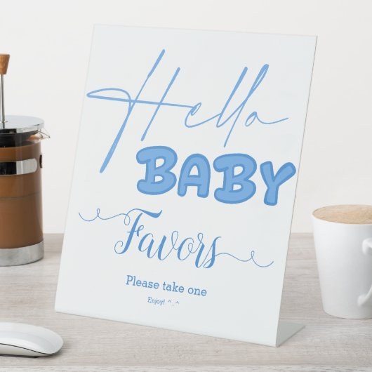 Hello Baby Elegant Baby Shower Favors 台座サイン (インサイチュ)