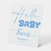 Hello Baby Elegant Baby Shower Favors 台座サイン (正面)