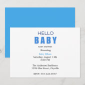 Hello Baby Ethan Shower Invitation 案内状 (正面/裏面)