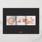 Hello Baby Gold Foil Photo Birth Announcement 箔招待状 (裏面)