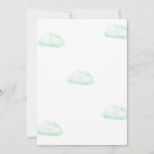 Hello Baby Hot Air Balloon Neutral Baby Shower 招待状 (裏面)