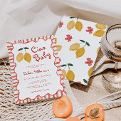 Hello Baby Lemon Baby Shower Invitation 招待状