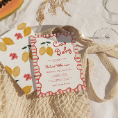 Hello Baby Lemon Baby Shower Invitation 招待状