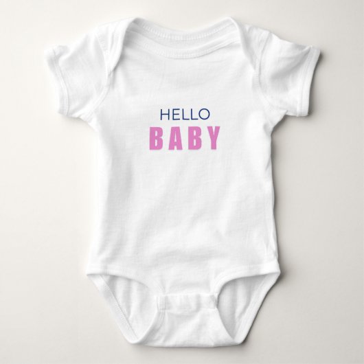 Hello Baby Minimal Girl Bodysuit ベビーボディスーツ (正面)