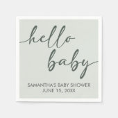 Hello Baby Minimalist Baby Shower スタンダードカクテルナプキン (正面)