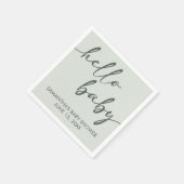 Hello Baby Minimalist Baby Shower スタンダードカクテルナプキン (角)