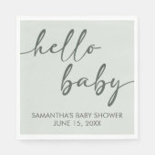 Hello Baby Minimalist Baby Shower スタンダードランチョンナプキン (正面)