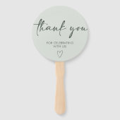 Hello Baby Minimalist Baby Shower ハンドファン (裏面)