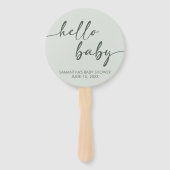 Hello Baby Minimalist Baby Shower ハンドファン (正面)