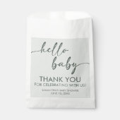 Hello Baby Minimalist Baby Shower フェイバーバッグ (正面)