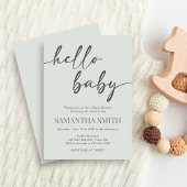 Hello Baby Minimalist Baby Shower Invitation 招待状
