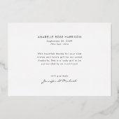 Hello Baby Photo Rose Gold 箔招待状 (裏面)