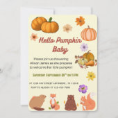 Hello Baby Pumpkin Fall Baby Shower Invitation  招待状 (正面)
