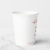 Hello Baby Red Heart Minimal Baby Shower 紙コップ (右)