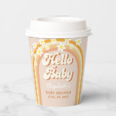 Hello Baby Retro Groovy Baby Shower 紙コップ (裏面)
