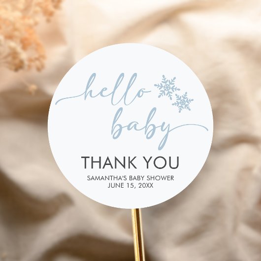 Hello Baby Shower ラウンドシール