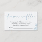 Hello Baby Shower Diaper Raffle エンクロージャーカード (正面)