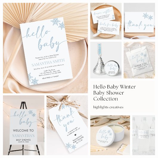 Hello Baby Shower Invitation 招待状