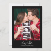 Hello Baby Shower Neutral白黒フォト 招待状 (裏面)