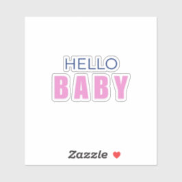 Hello Baby Shower Sticker シール