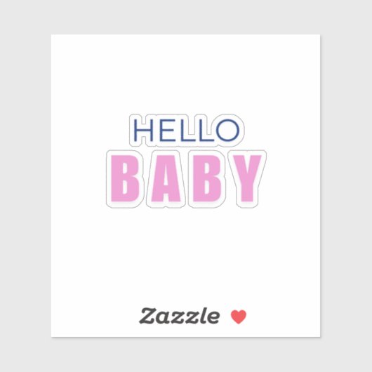 Hello Baby Shower Sticker シール (シート)