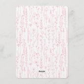 Hello Baby Wildflower Baby Shower Invitation 招待状 (裏面)