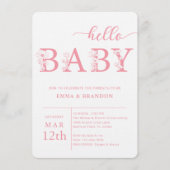 Hello Baby Wildflower Baby Shower Invitation 招待状 (正面)