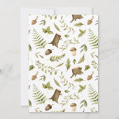 Hello Baby Woodland Animals Baby Shower Invitation 招待状 (裏面)