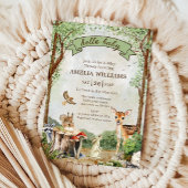 Hello Baby Woodland Baby Shower Forest Animals 招待状
