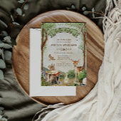 Hello Baby Woodland Baby Shower Forest Animals 招待状