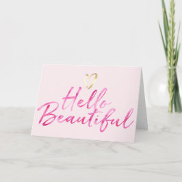 Hello Beautifulと金ゴールドハート カード