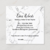 Hello Beautiful金ゴールドスクリプト美しいサロン紹介 紹介カード (裏面)