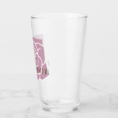 Hello Beautiful – シックモダンピンクローズフラワー タンブラーグラス (左)