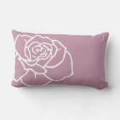 Hello Beautiful – ピンクモダンローズの花 ランバークッション (裏面)