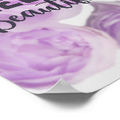 Hello Beautiful -引用文 – 紫の文字を持つフローラ ポスター (角)