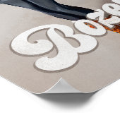 "Hello Beautiful Bozeman" Retro Pinup Ski Art ポスター (角)