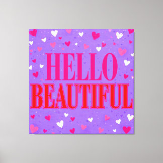 HELLO BEAUTIFUL Colorful Canvas Wall Art キャンバスプリント