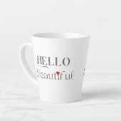 Hello Beautiful Positive Affirmation Gift カフェラテマグ (左アングル)