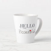 Hello Beautiful Positive Affirmation Gift カフェラテマグ (右アングル)