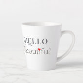 Hello Beautiful Positive Affirmation Gift カフェラテマグ (右)