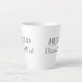 Hello Beautiful Positive Affirmation Gift カフェラテマグ (正面)