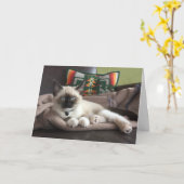 Hello Beautiful Siamese Kitten 考える'S Of You カード (黄色い花)