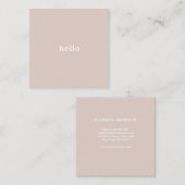 Hello Beige Puderfarbend スクエア名刺 (正面/裏面)