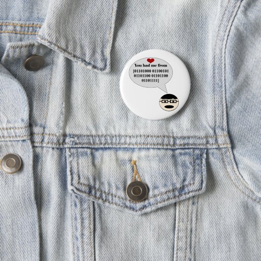 Hello Binaryボタンから 缶バッジ (インサイチュ)