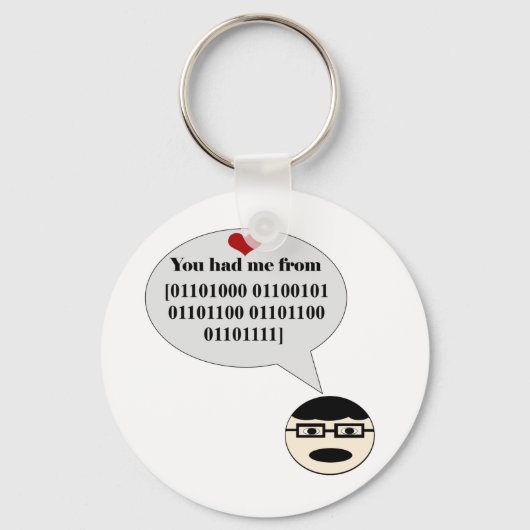 Hello Binary Keychainから来た キーホルダー (正面)