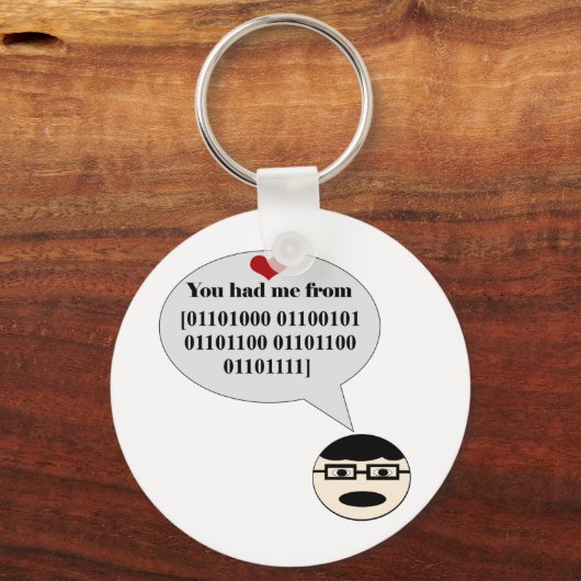 Hello Binary Keychainから来た キーホルダー (正面)