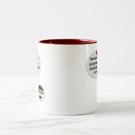 Hello Binary Mugから送ってくれた ツートーンマグカップ (中央)