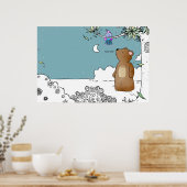 Hello BirdはMr. Bearと言った – ポスタープリント ポスター (キッチン)