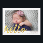 HELLO Birth Announcement //ゴールドフェイクフォイル 案内状<br><div class="desc"></div>