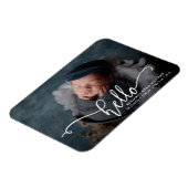 Hello Birth Announcement & Thank You マグネット (左側)